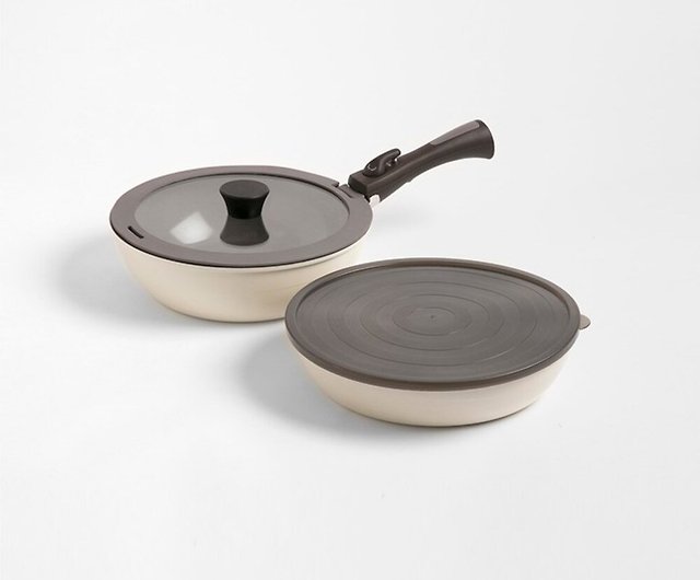 HOLA Detachable Ceramic Non-stick Magnetic Frying Pan 5-Piece Set White -  Shop hola-testritegroup Pots & Pans - Pinkoi