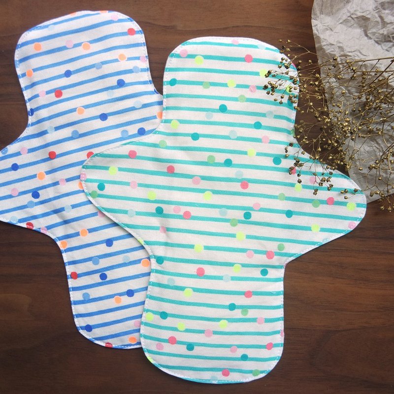 Cloth Sanitary Pad_Environmentally Friendly Cloth Cotton / Candy Bubbles (Two Piece Set) - Feminine Products - Cotton & Hemp Yellow