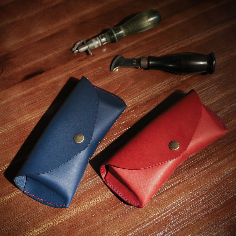 【Customized gift】【Sunglasses case/glasses case/bag/bag】Mister hand-made material bag - Leather Goods - Genuine Leather Multicolor