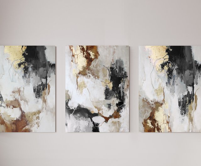 グレーの絵画 | グレーのゴールドの絵画 | グレーの抽象画 | グレーの