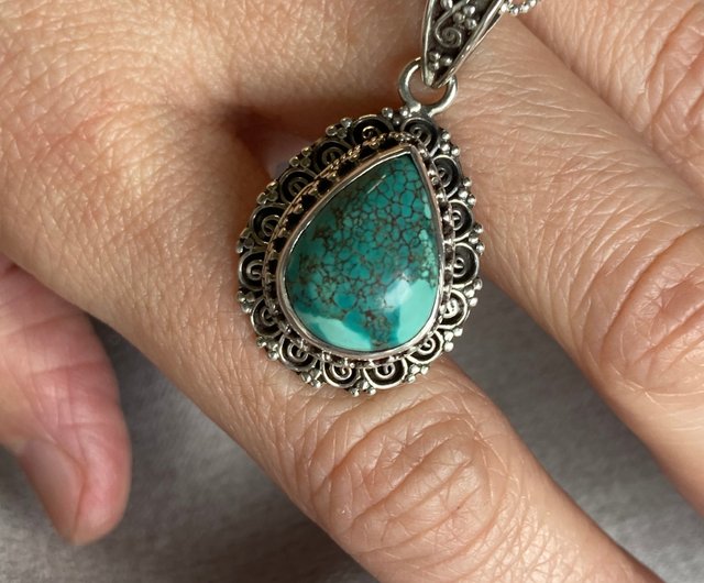 Turquoise Napal sterling hotsell silver pendant