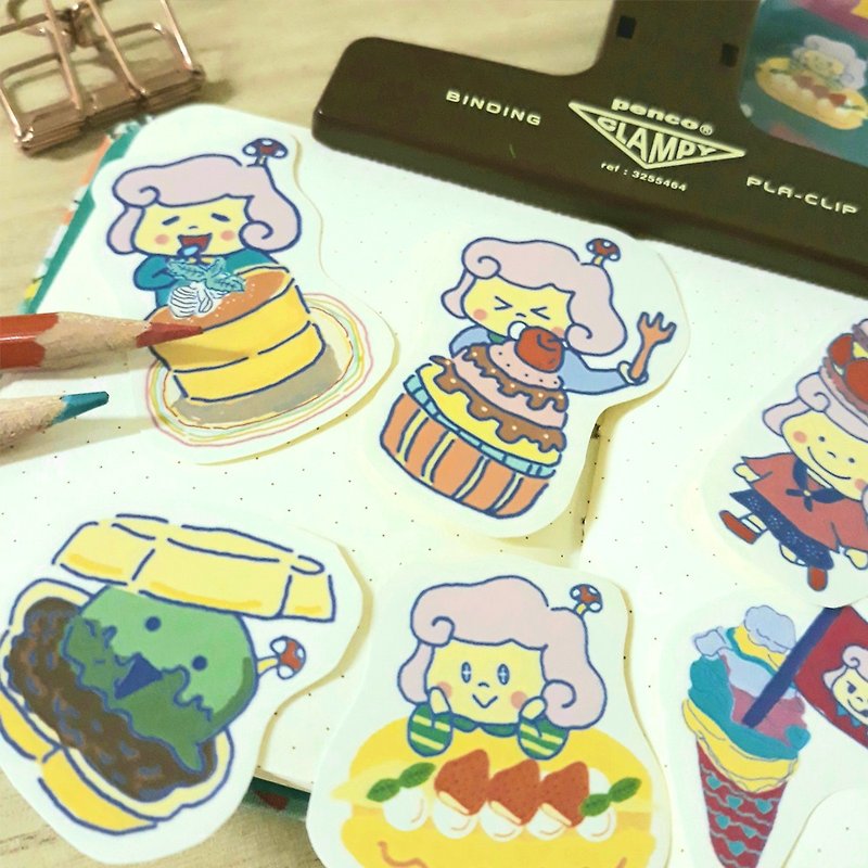 Little Shiitake Afternoon Tea - Stickers - Paper 