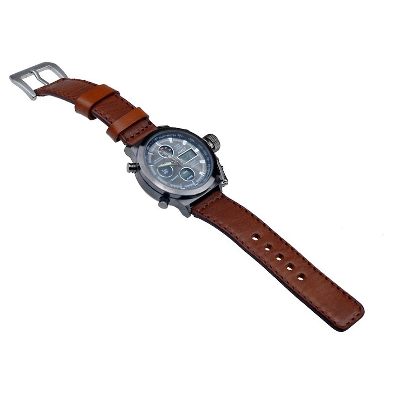 [DOZI handmade leather vegetable tanned leather strap] tailored. To follow resize, color needs. For the dyeing of leather production, free to color. - Other - Genuine Leather Multicolor