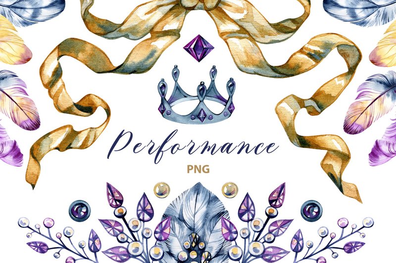 Watercolor Performance clipart set, 16 Png, Ballet Clipart,  Dance Fairy Clipart - 其他數位設計 - 其他材質 