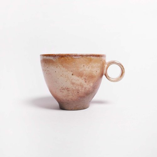 明芽窯(Bardur 陶藝) 明芽窯 l 柴燒志野金彩圓耳馬克杯咖啡杯 H