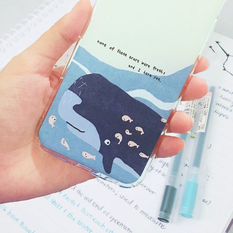Ocean Story/ All models support anti-fall phone case - เคส/ซองมือถือ - พลาสติก สีน้ำเงิน