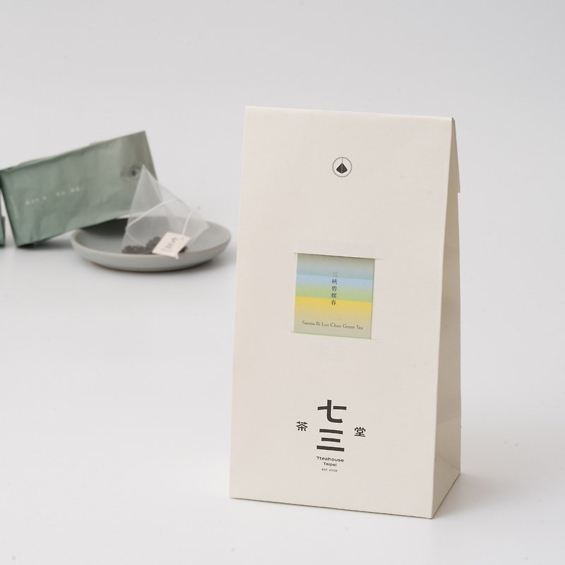 Qisan Tea Hall Three-dimensional Tea Bag丨Sanxia Biluochun 24 pieces – Lifestyle Bag - ชา - กระดาษ ขาว
