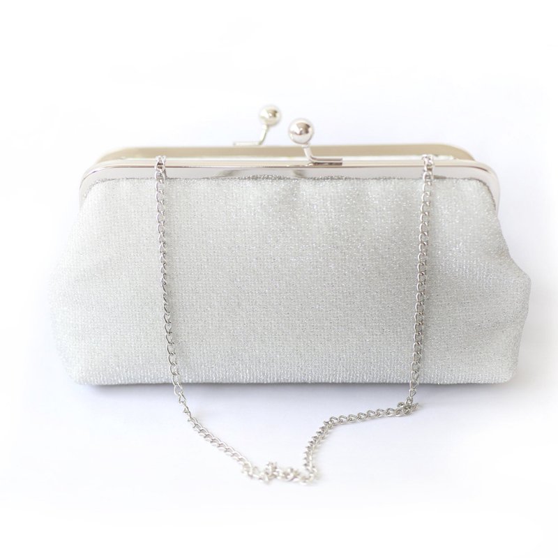 Handmade Silver Clutch | Gift for Bride, Bridesmaids, Mom - Clutch Bags - Other Materials Silver