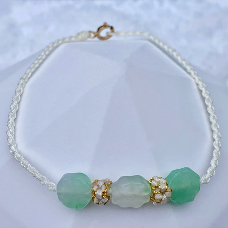 平安 - 翡翠串飾手繩 - 手鍊/手環 - 寶石 