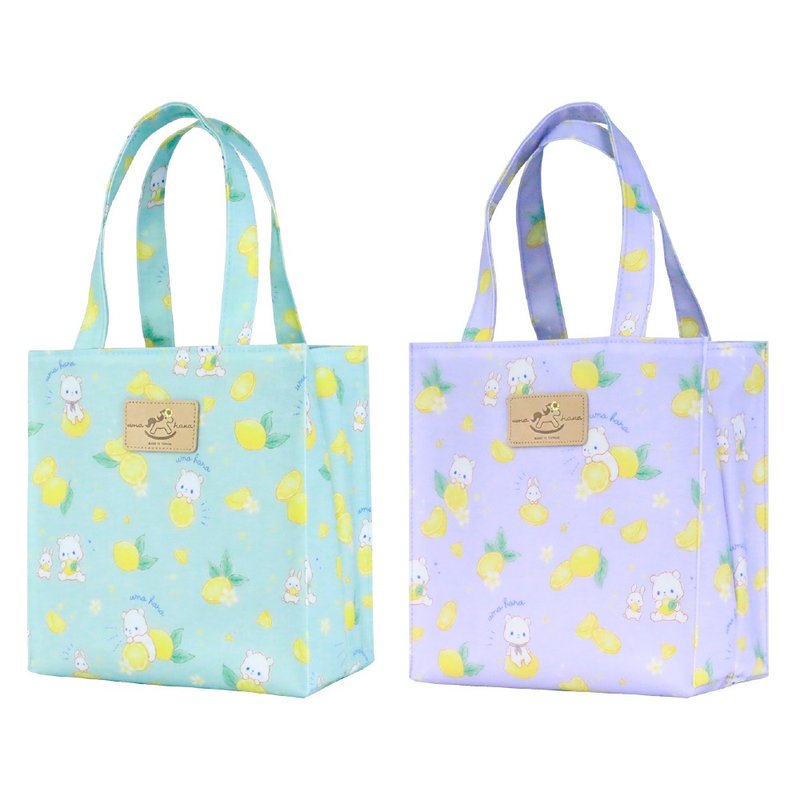 [Lime Bear Rabbit-Small Square Bag] Made in Taiwan, lightweight waterproof lunch bag/outing bag small square bag - กระเป๋าถือ - วัสดุกันนำ้ 