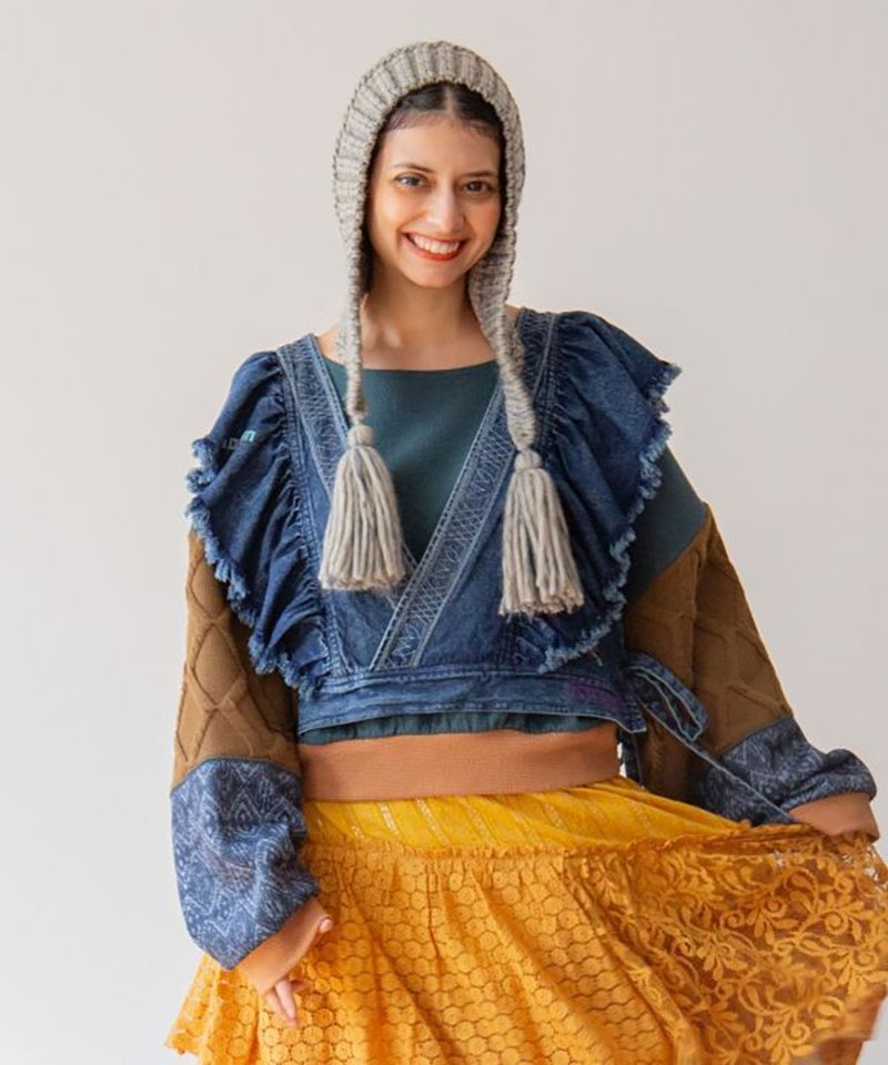 【熱門預購】文化刺繡丹寧綁帶背心二色 IDS-5314 - 背心/無袖上衣 - 其他材質 