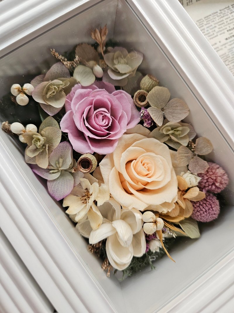 美好時光寶盒|永生花相框 母親節 謝師花禮 畢業 結婚 生日 退休 - 相框/畫框 - 植物．花 
