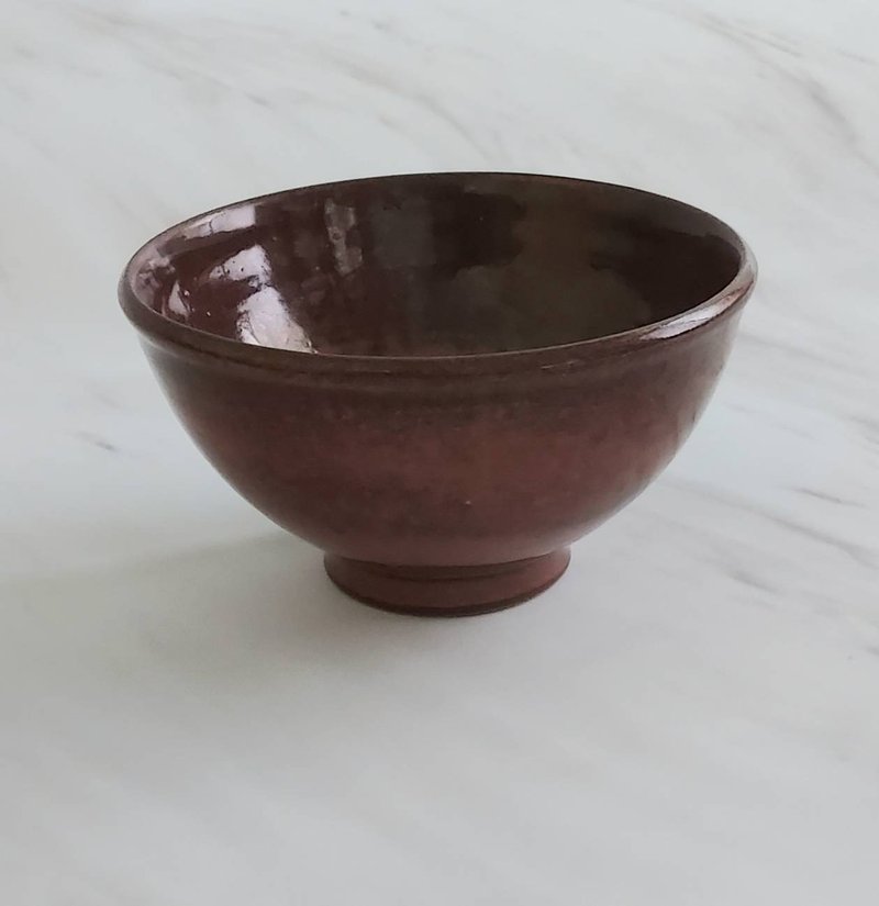 Old Taiwan Nantou Shuili Snake Kiln handmade antique glaze ceramic bowl handmade antique glaze - Bowls - Pottery Brown