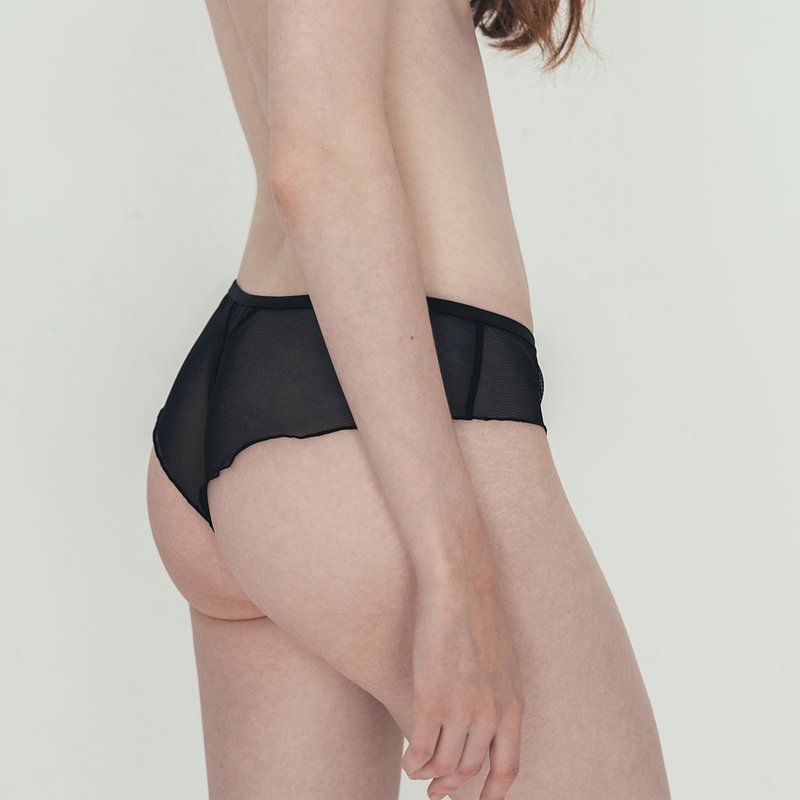 ornoir.co Cheeky Panty | Black - ชุดชั้นในผู้หญิง - เส้นใยสังเคราะห์ สีดำ