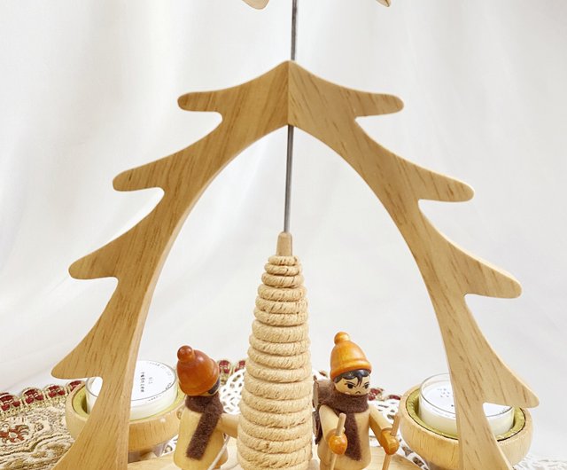 Good Day Fetish】ドイツ製手作り木製熱風回転クリスマス