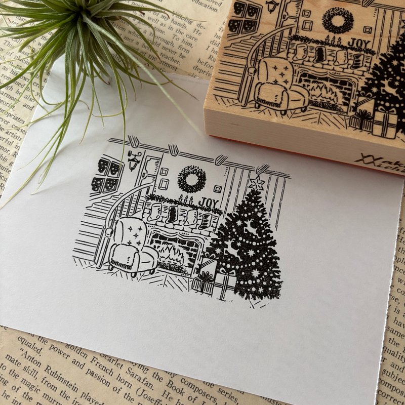 暖炉の部屋のはんこ - 印章/印台 - 橡膠 