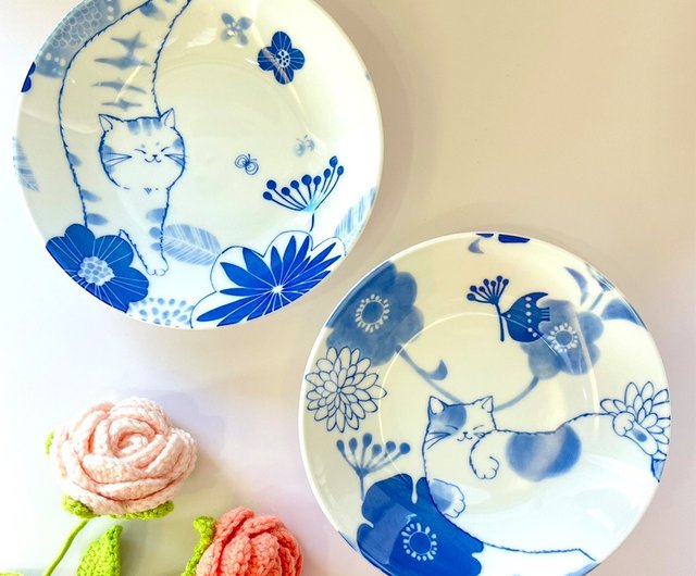 虎の絵柄 陶器小皿 木箱付き 虎の絵柄 陶器小皿 木箱付き