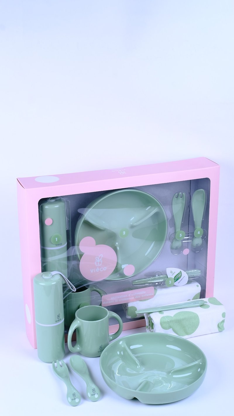 Viéco環保植物PLA制造生物降解 7件餐具禮盒裝 - 刀/叉/湯匙/餐具組 - 其他材質 綠色