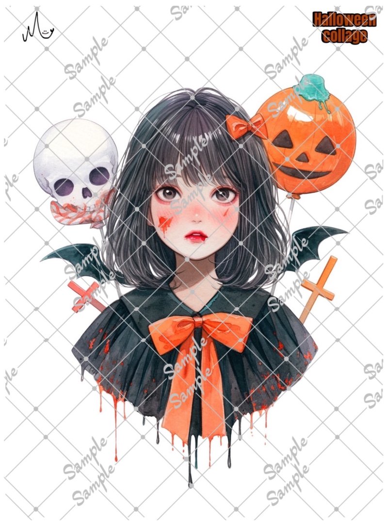 オリジナルステッカーHalloweenシリーズ期間限定10月10日-11月10日まで - 貼紙 - 紙 