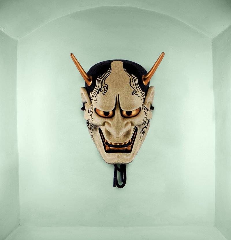 Japanese Traditional plastic Noh Mask Collection handmade Hannya theater Kabuki - 壁貼/牆壁裝飾 - 塑膠 