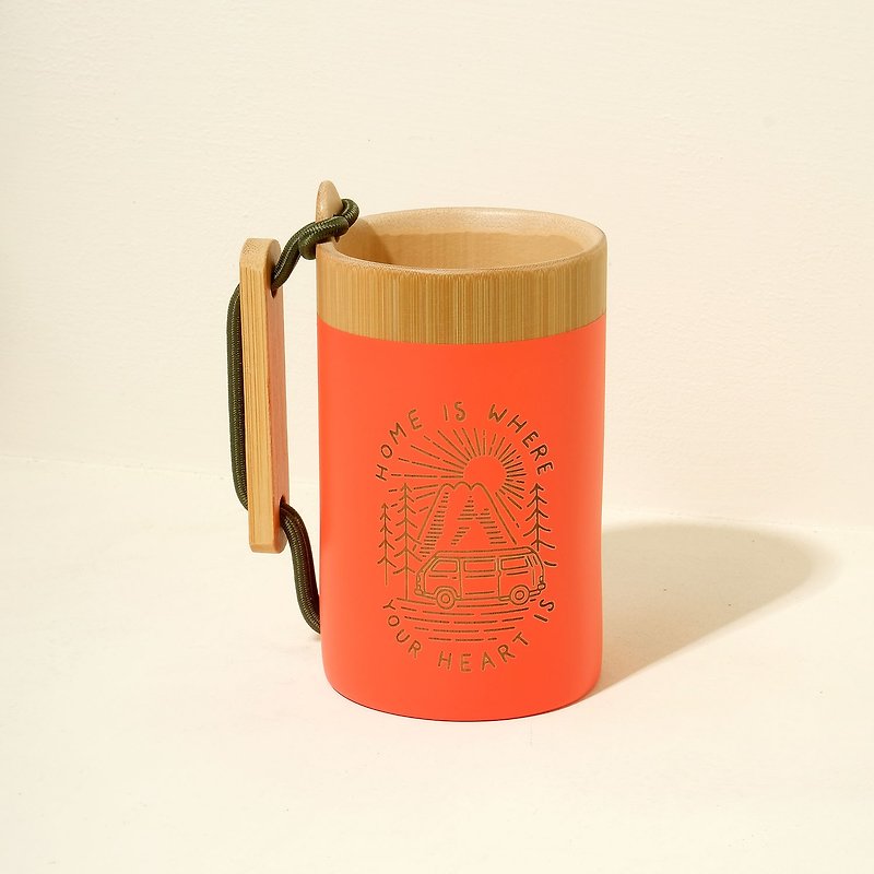 Outdoor Cup vitality concave bean cup (camper model T3) - แก้วมัค/แก้วกาแฟ - ไม้ไผ่ สีกากี