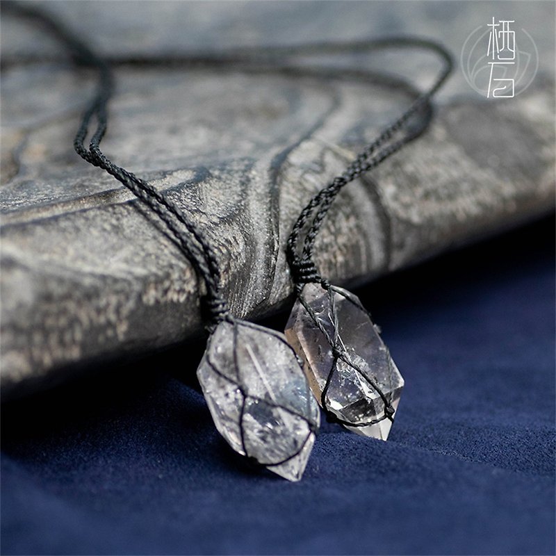 寶石 項鍊 - 棲石原創設計編繩手工首飾赫爾基蒙水晶閃靈鑽基礎簡單極簡風
