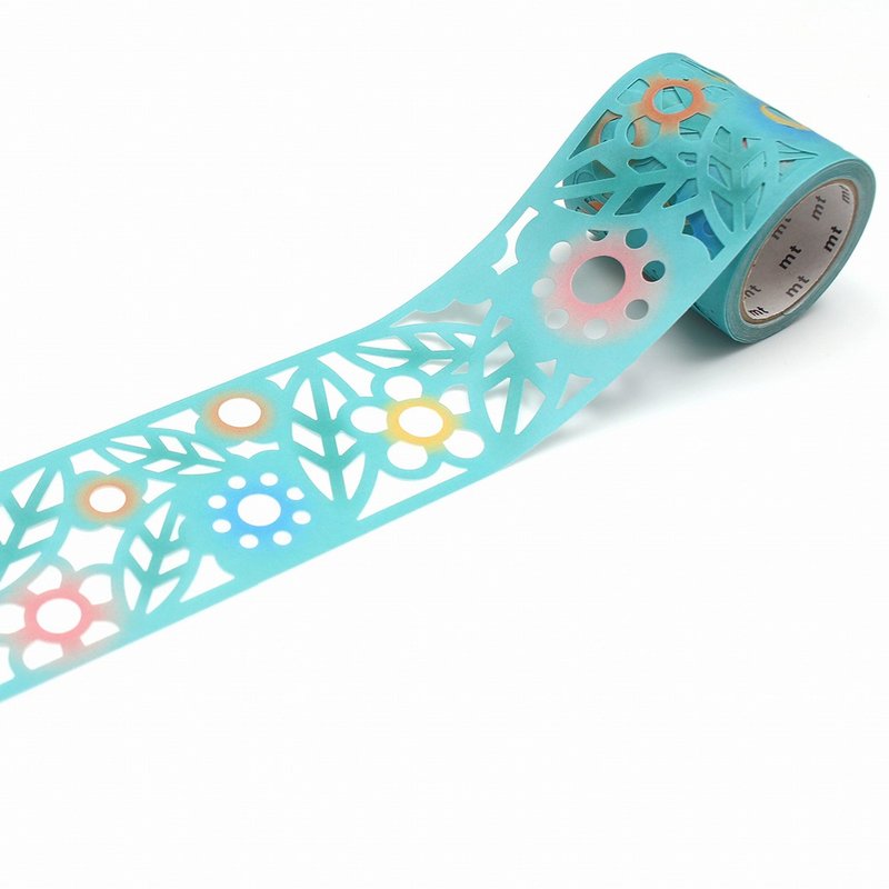 mt fab Die-cut Masking Tape / Cutout Flower (MTKT1P17) / 2020AW - Washi Tape - Paper Green