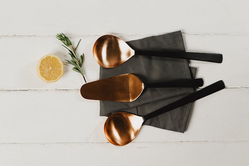 [New Arrivals] ● Spoon + Cake Knife & Spatula ● The Just Slate Company, UK● - Cutlery & Flatware - Other Metals 