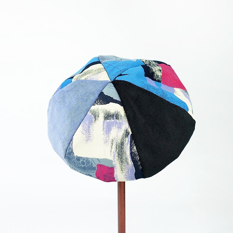 Handmade double-sided Berets - Hats & Caps - Cotton & Hemp Blue