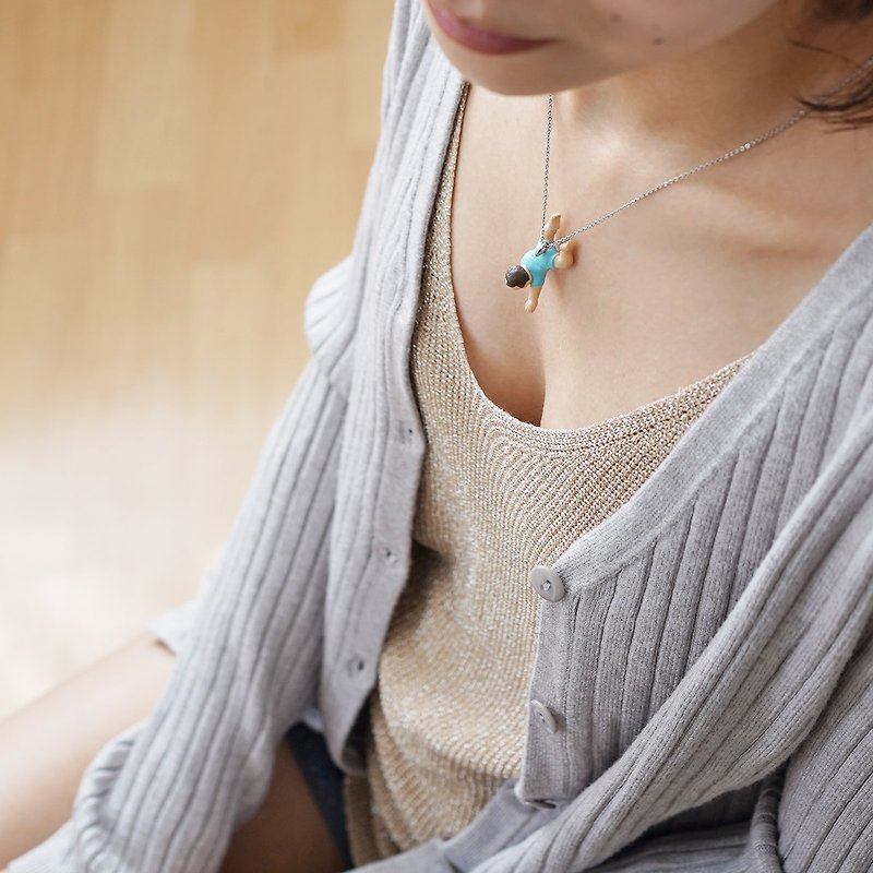FLUFFY HUNTERS Necklace / Baby - ネックレス - その他の素材 ブルー