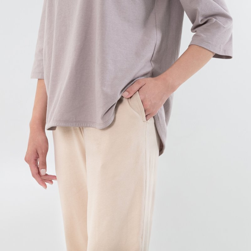 Women's loose shrink pants (2 colors in total) - Women's Pants - Cotton & Hemp Khaki