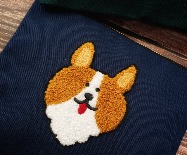 モフモフ刺繍バッグ | コーギー | Littdlework - ショップ