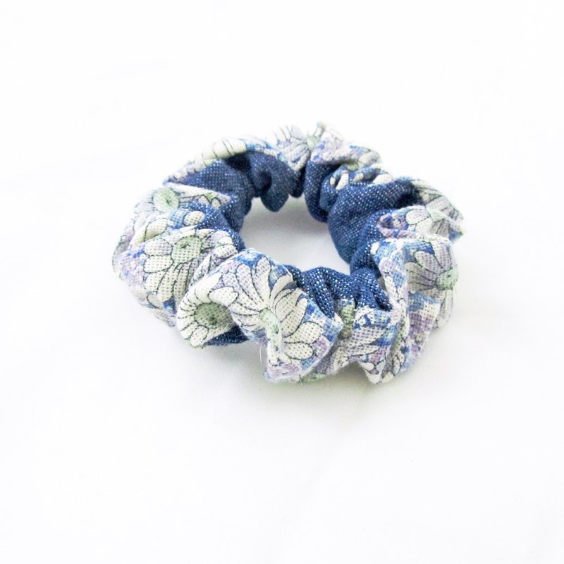 Garden Cowboy-Small Intestine Circle Hair Circle Hair Bundle - Hair Accessories - Cotton & Hemp Blue