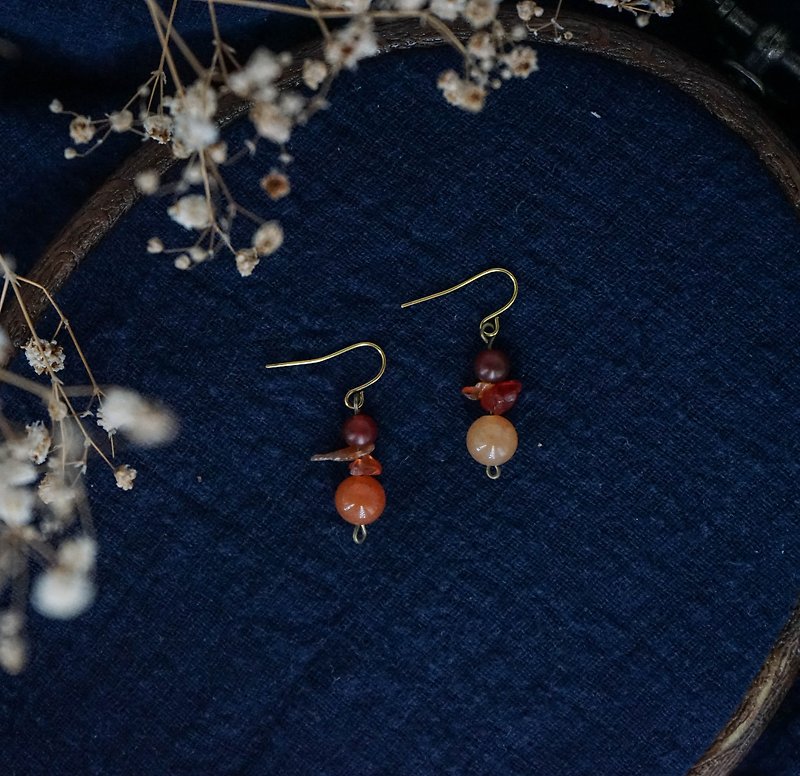 Handmade Earrings - Earrings & Clip-ons - Gemstone Red