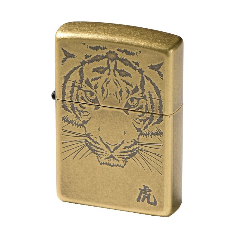 【ZIPPO官方旗艦店】 銳眼之虎防風打火機 ZA-1-95B - 其他 - 銅/黃銅 金色