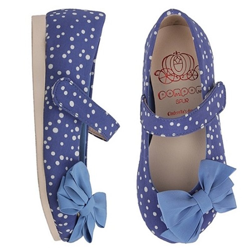 WITH FREE GIFT – SPUR Lovely Dot Ribbon kid flats 16008 SKY BLUE (Cannot be exchanged) - Kids' Shoes - Other Materials 
