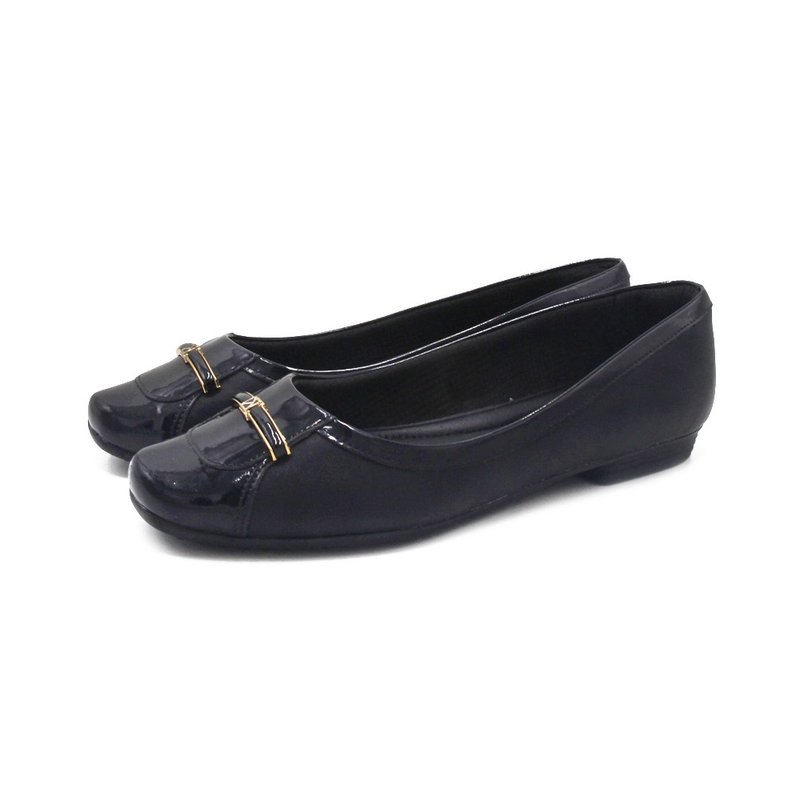 WALKING ZONE SUPER WOMAN simple style flat shoes for women - black - รองเท้าบัลเลต์ - วัสดุอื่นๆ 