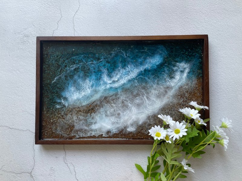 Ocean style multiple purpose wooden tray - ของวางตกแต่ง - ไม้ 