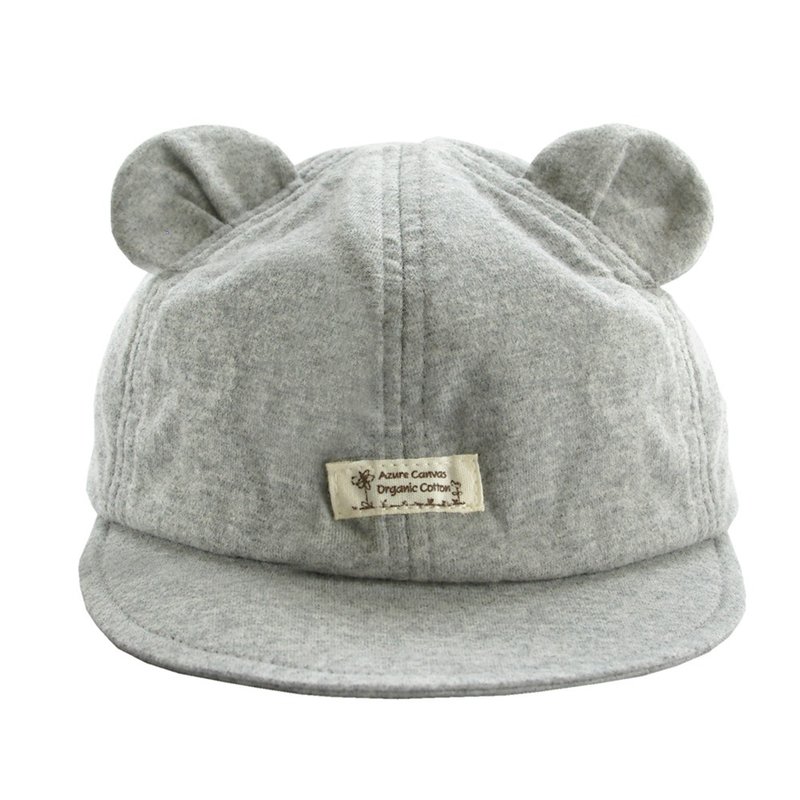 Organic Cotton Babies Baseball Cap-Gray - หมวกเด็ก - ผ้าฝ้าย/ผ้าลินิน 