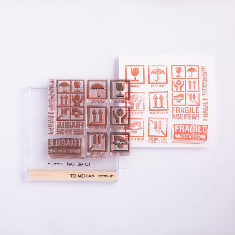 TO-MEI HAN ケアマーク　-貼ってはがせるフォトポリマー製クリアスタンプ- - 印章/印台 - 樹脂 透明