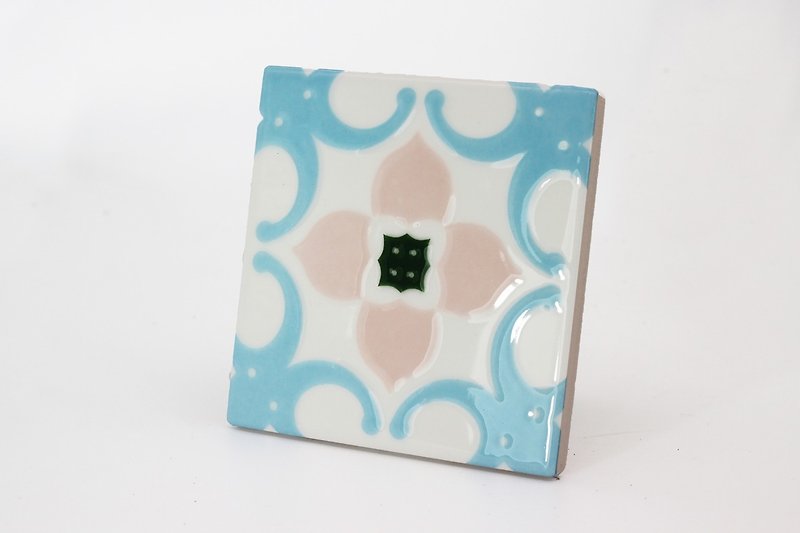 Taiwan Tiles-Lucky (coasters, murals, tiles) new release - Coasters - Porcelain Blue