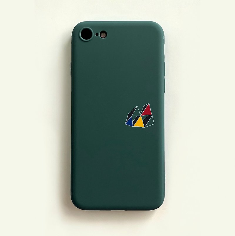 Mobile phone case | Triangular Fortress | All-inclusive matte soft case - does not include lanyard - Phone Cases - Rubber Multicolor