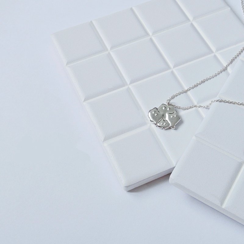 Mealtime Crew, A Cat Family 925 Sterling Silver Necklace - สร้อยคอ - เงินแท้ สีเงิน