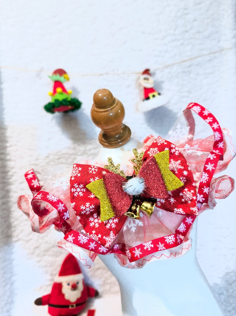 Xmas 聖誕㺷 耶誕節 santa 寵物圍巾/頸飾  Christmas - 項圈/牽繩 - 棉．麻 紅色