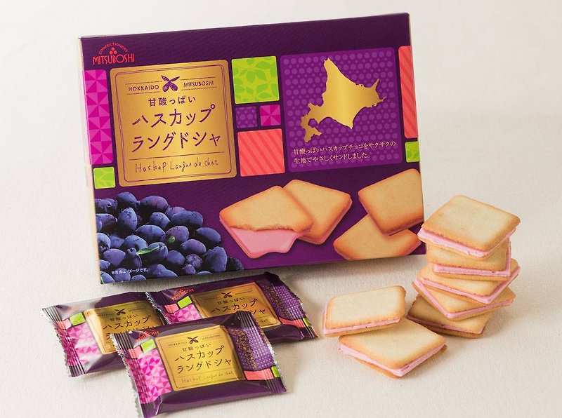 Mitsuboshi 藍靛果白巧克力餅乾 - 蛋捲/餡餅/零食 - 其他材質 