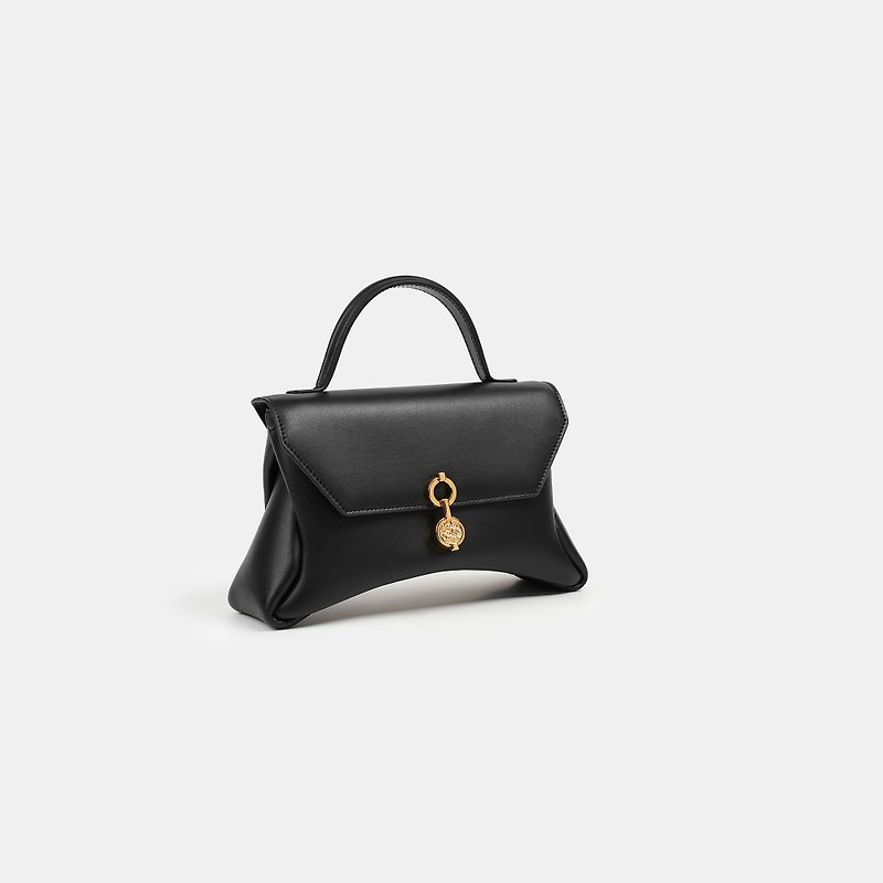 Mini Rococo Corn Leather Bag - BLACK - Handbags & Totes - Faux Leather Black
