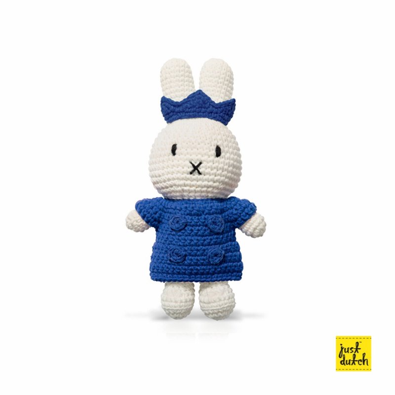 Miffy 手工製米飛兔藍色【皇冠特別版】 - 寶寶/兒童玩具/玩偶 - 棉．麻 多色