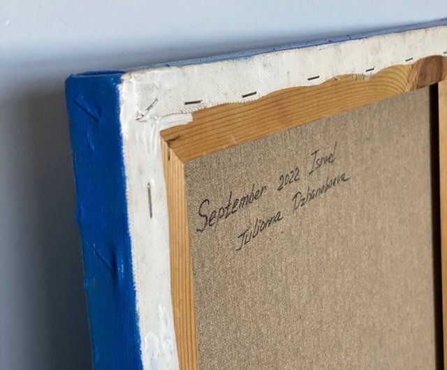 自転車と花と海。オリジナルアート。 インパスト油絵。 - ショップ