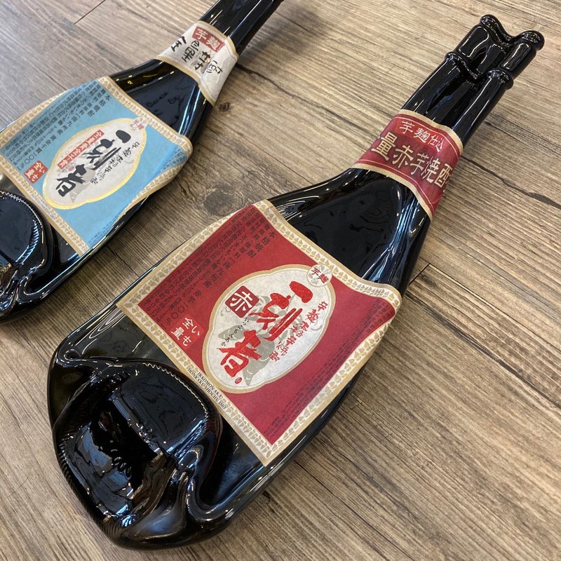 聖誕禮物 日本全量芋焼酎 一刻者 原瓶酒瓶盤盛盤 - 居家收納/收納盒/儲物盒 - 玻璃 