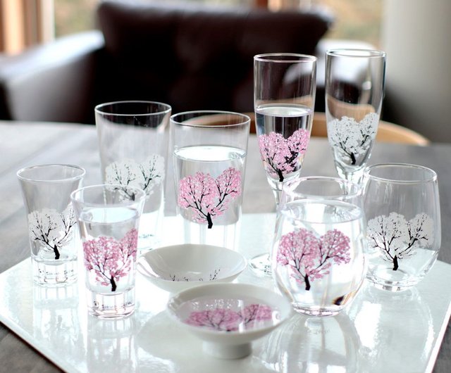 Marumo Takagi Cherry Blossom Temperature-Reactive Magic Glass